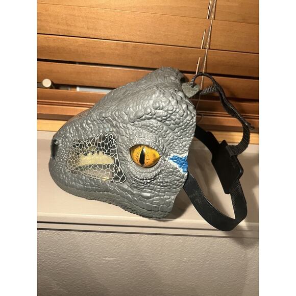 Jurassic World Chomp 'n Roar Mask Velociraptor Blue Mask 2017 - Tested Works - Picture 5 of 6